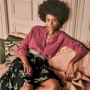 Sezane Rosewood Tonio Sweater Cardigan